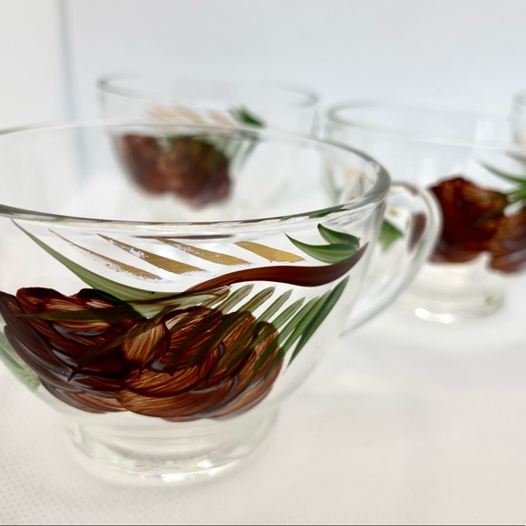 Vintage Hand Painted Pinecone Drinkware - Picture 10 of 14